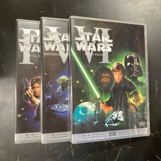 Star Wars IV-VI (Original Trilogy) 3DVD (VG/M-) -seikkailu/sci-fi-